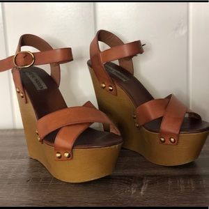 Steve Madden Jain Wedge Sandal Tan 6.5